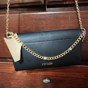 Steve Madden black clutch new with tag